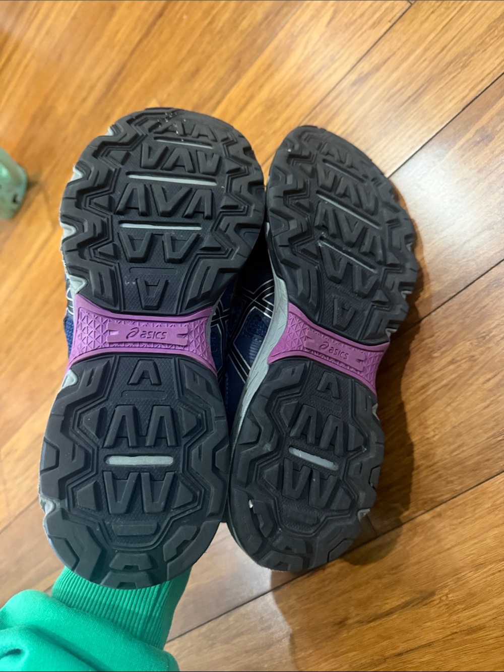 Asics Navy and Purple Trail Running Sneakers - Picture 5 of 5